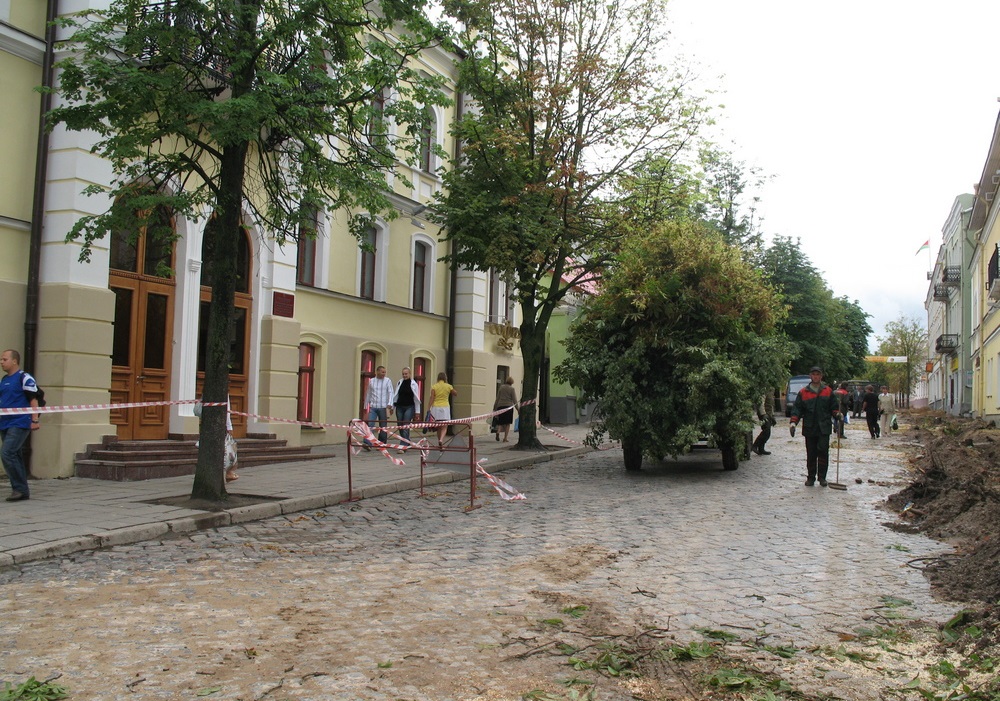 Летом 2007 года вся зелень на Советской улице была брутально выпилена