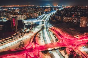 Выглядит шедеврально: посмотрите с высоты на дороги Гродно и автомобилистов. Новое видео от Сергея Морозова