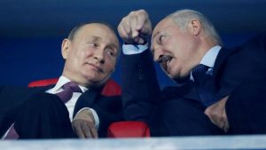 Президенты Александр Лукашенко и Владимир Путин в Минске 30 июня 2019. REUTERS/Vasily Fedosenko