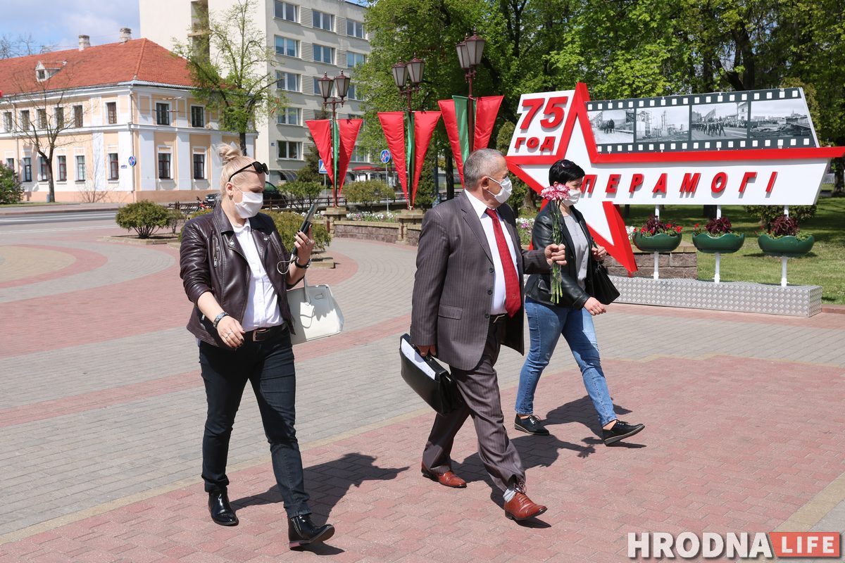 Саляника не задержали, а человека в противогазе не пустили на митинг: 9 мая в Гродно