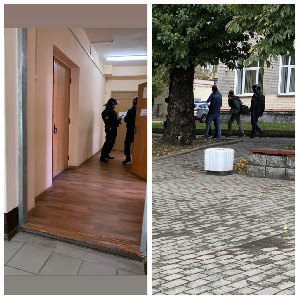 В ГрГУ им.Янки Купалы пришли силовики в форме и задержали человека (обновлено) В ГрГУ им.Янки Купалы пришли силовики в форме и задержали человека (обновлено)