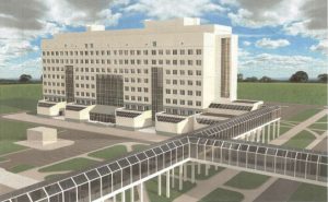 В Гродно хотят построить для медуниверситета новый большой корпус. Вот как он будет выглядеть Проект нового корпуса медуниверситета. Источник: grodno.gov.by
