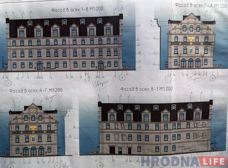 Згодна з праектам у чатырохпавярховым доме нічога бурыць не будуць, плануецца толькі з паддашкавага памяшкання, зрабіць пяты паверх.