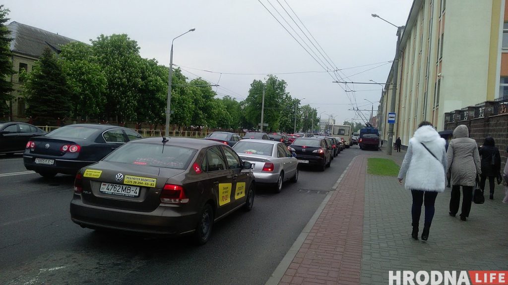 Глядзіце, які затор быў у Гродне 15 мая