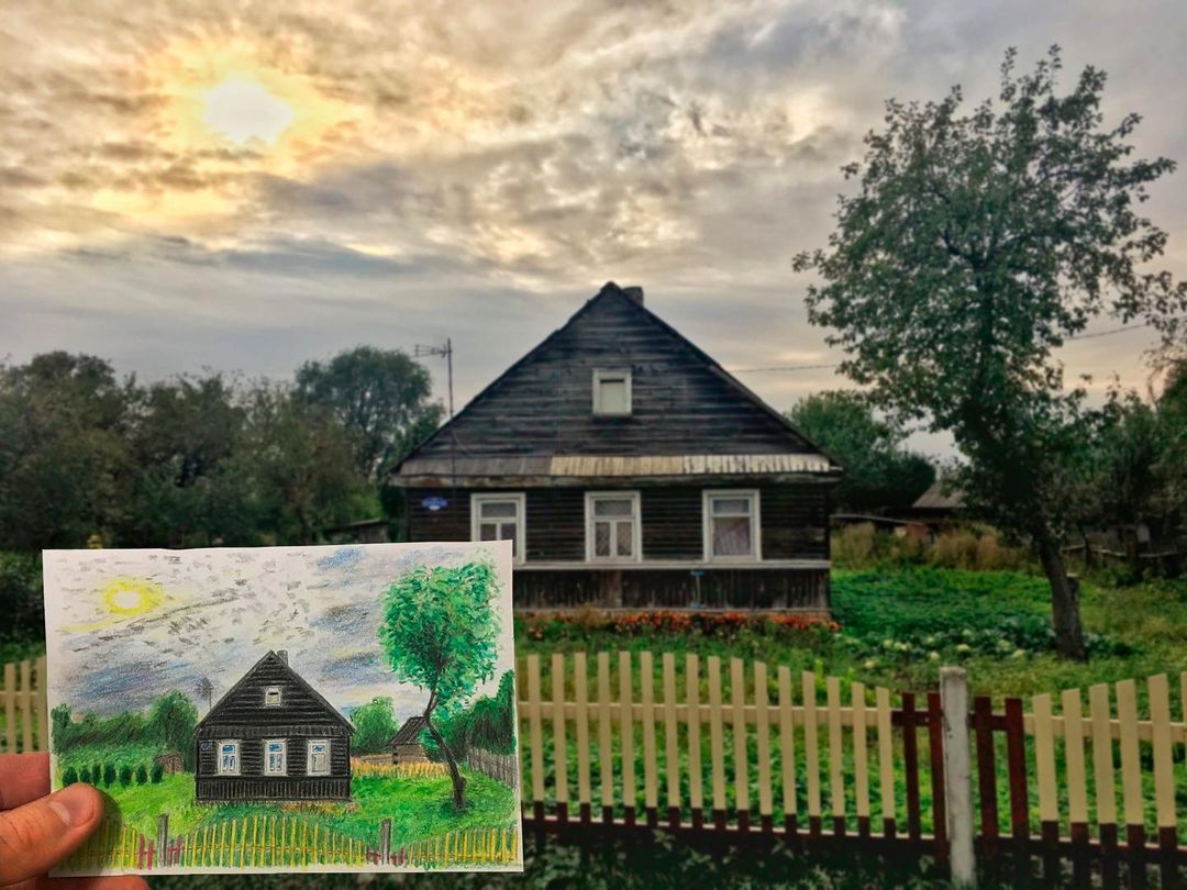 «Хочацца захаваць дух Гародні». Гродзенец малюе драўляныя будынкі, каб звярнуць увагу на іх лёс