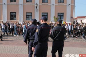 Міліцыя на мірнай акцыі ў Гродне 20 верасня