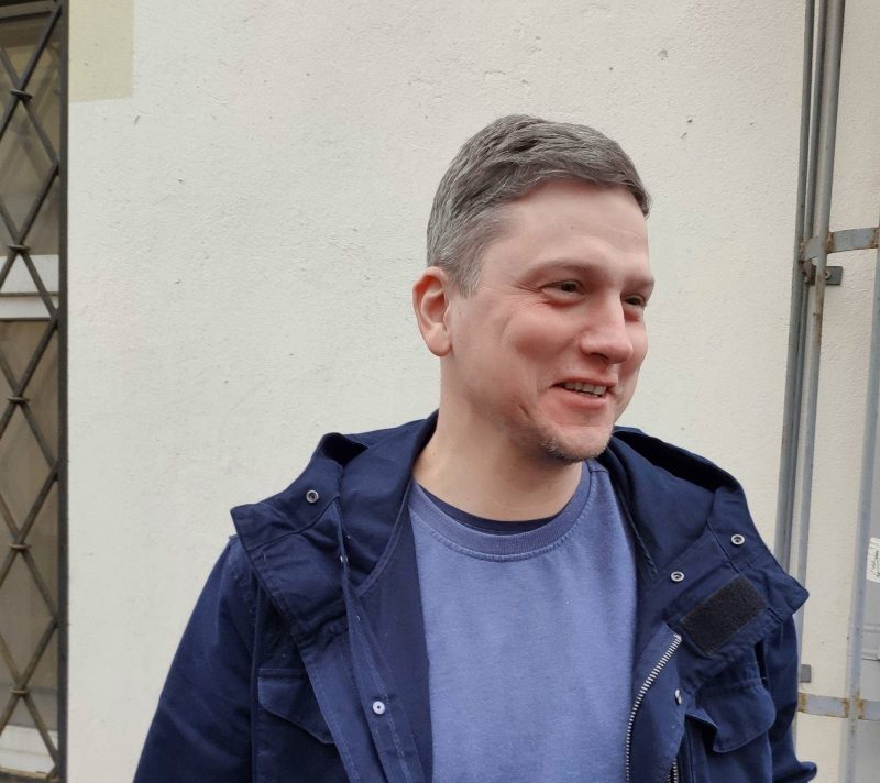 У Гродне затрыманы Павел Мажэйка. Ён у ізалятары Павел Можейко весной 2021 года - после выхода на свободу спустя 72 часа задержания. Фото: Hrodna.life