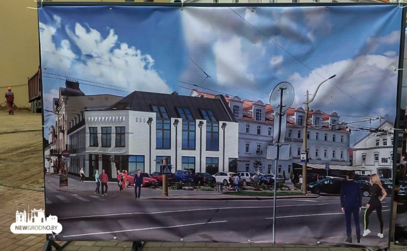 На Савецкай узводзяць новы будынак Сямашкі. Працы пачалі без археалагічнага нагляду
