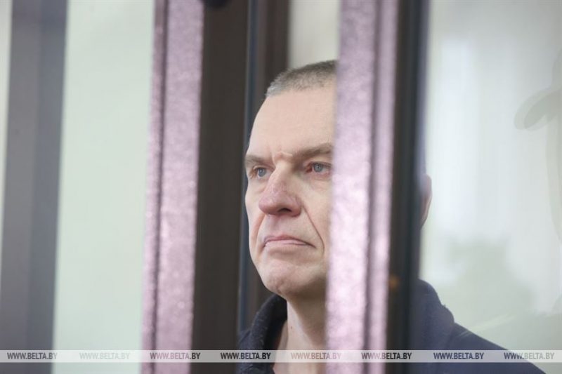 Журналісту Анджэю Пачобуту вынеслі прысуд - 8 гадоў калоніі Анджей Почобут в суде. Фото БелТА