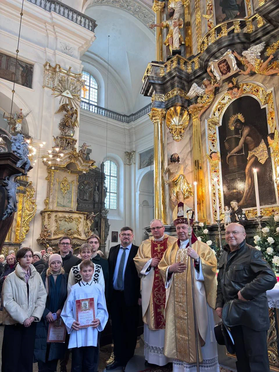 Отреставрированный алтарь Фарного костела в Гродно. Фото: Максимилиан Пик, пресс-служба Гродненской диоцезии