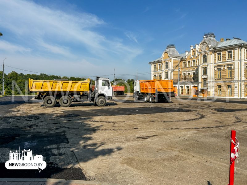У Гродне пачалі рамантаваць галоўную турыстычную паркоўку 