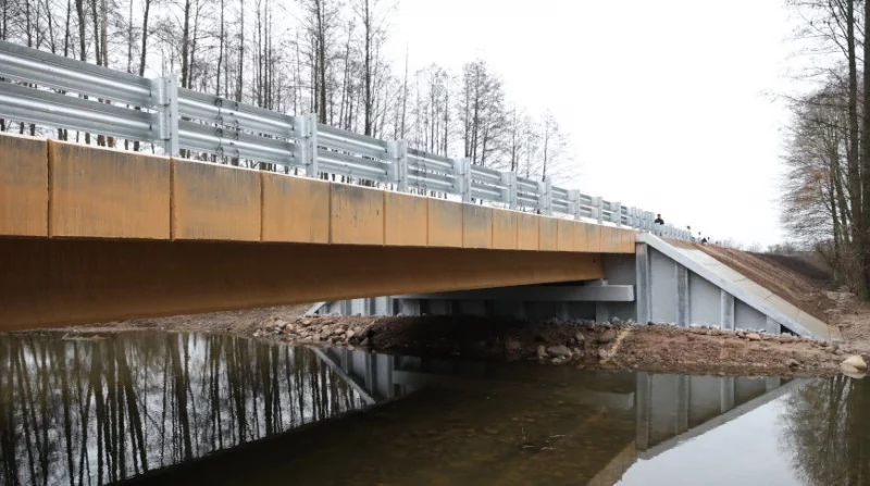 Адноўлены мост цераз Лашанку. Фота: Гродзенскі аблвыканкам