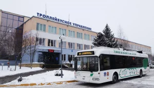 У Гродне з'явяцца новыя тралейбусы-"гармонікі" з Wi-Fi Тралейбус у Гродне. Фота: Тралейбуснае ўпраўленне